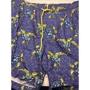 Club Room Mens Tropical Sea Turtles 7" Quick Dry Swim Trunks  Xxl  Swimming